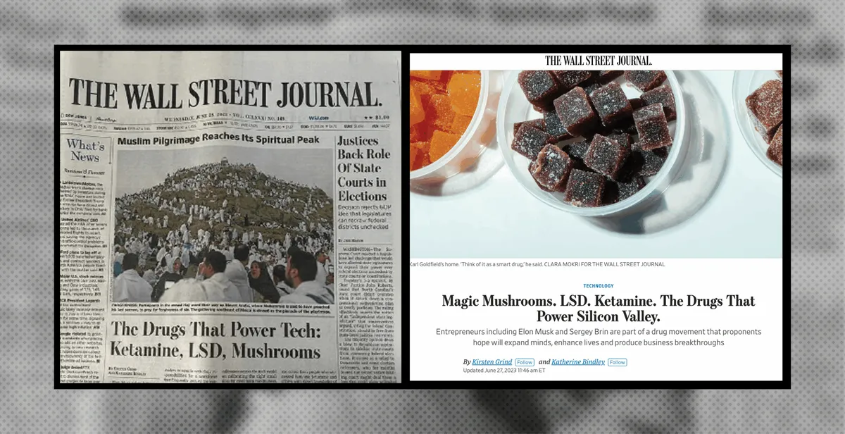 Wall Street Journal front page and website: The Drugs That Power Silicon Valley
