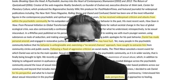 #6 – Abusing Power: Taking Predatory Daniel Pinchbeck At His Word